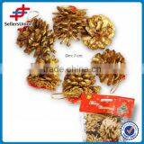 Gold Christmas Decoration Ball, Pinecone thumbnail-1