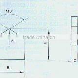 GB5245-85 And YS/T79-1994 Standard Welding Blade--For Drill Bit and Straight Groove Drill With Nonmetallic Material thumbnail-1