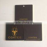 2016 High Quality Customized Thick Paper Hang Tags With Gold Foil Logo thumbnail-4