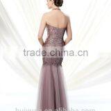 New Style Crepe Lace Strapless Bateau Neck Popular Sex Cocktail Dresses thumbnail-3