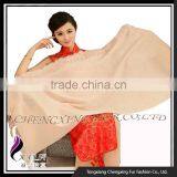 CX-B-P-41B Factory Price Cashmere Shawl Fur Trim Cape thumbnail-2