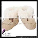 CX-SHOES-05C Soft Sole Sheep Fur And Leather Casual Baby Shoes thumbnail-4