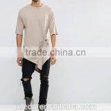 2016 Popular Men Extreme Longline Crewneck Blank T-shirt Custom thumbnail-4