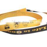 Hot Sport Silk Ribbon Bands Life is Good Sport Ribbon Wristlet Cheap Promotional Sport Snap Button Wristband thumbnail-1