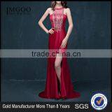 MGOO High Quality Satin Halter Long Dresses Diamond Split Leg Floor Length Pattern Plain Sexy Prom Dress 2072 thumbnail-1