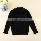 DDP151012 Fall Clothes Cute Black and Pink Kids Pullover Sweater for Girls From Factory thumbnail-2