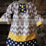 Fancy Christmas Chevron Material Baby Girls Frocks Christmas Dress For Gilrs' Dresses thumbnail-4