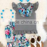 Girls Outfit 2 Pieces Boutique Clothing Set Kids Printed Cotton Baby Shorts Set thumbnail-2