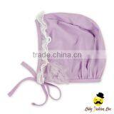 Soft Cotton Children Trim Floral Young Girl Kids Beach Matching Frenulum Pink Lace Swimwear Cap thumbnail-2