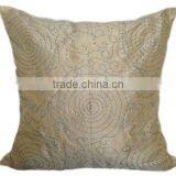 Kantha Decorative Euro Sham, Beige Kantha Euro Sham, Kantha Shams, Rajasthani Jaipur Kantha Pillow Cover, Kantha Floor Pillow thumbnail-2