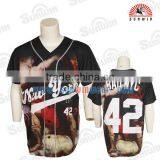 SUNWIN Dri Fit 100% Polyester Sublimated Blank Custom Softball / Baseball Jersey thumbnail-6