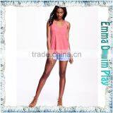 High Quality Super Soft Colorfast Dyeing Womens Sleeveless Wide O Neck Tank T-Shirt thumbnail-1