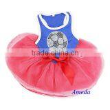NEW Blue Red Rhinestone World Cup Football France Netherlands Dogs Clothes Party Dress XS-L thumbnail-1