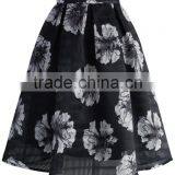 2016 Guangzhou Shandao Hot Selling Summer New Arrivals Casual Knee Length Ruffle A Line Printed Models Girls Skirts thumbnail-2