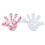 Custom 25mmx22mm Stripe Hand Two Holes Acrylic Button for Garments & Jewellry thumbnail-1
