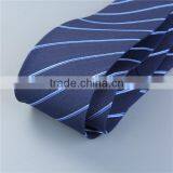 Polyester Necktie Navy Blue Stripe Fashion Necktie For Men thumbnail-2