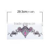 Paper Removable Waterproof Temporary Sternum Tattoo Sticker Body Art Black Filigree Pattern Temporary Sex Tattoo thumbnail-2