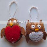 Handmade Felt Christmas Tree Decoration Owl thumbnail-1