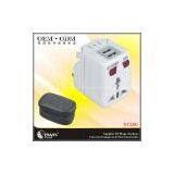 NT380 White Travel Adaptor With Dual USB Charger For Gift&Worldwide Use thumbnail-2