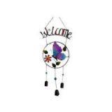 Stain Glass Wind Chime Bell/metal/butterfly/frog Wind Chime Outdoor Indoor Garden Yard Decor Welcome Sign thumbnail-1