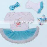 2017 New Hot Sell Summer Easter Day Suit, Baby Set ,high Quqlity , Romper With Headband With One Pair of Shoes thumbnail-1