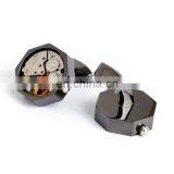 Exquisite Watch Movement Gear Gun Black Men Shirt Fashion Cuff Link thumbnail-4