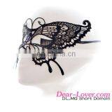 Wholesale Women Black Lace Crochet Butterfly Party Masquerade Masks thumbnail-3