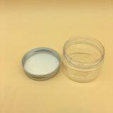 100g Empty Transparent Plastic PET Round Mask Jar With Silver Aluminum Cap thumbnail-2
