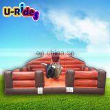 Factory Supplier Inflatable Rodeo Bull Wood Grain Joystick Controlled Mechanical Bull