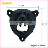 Custom Vintage Cast Iron Wall Mounted Grizzly Bear Teeth Bite Bottle Opener thumbnail-1