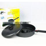 Super Easy Dry frying Pan Non Stick with lid