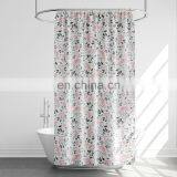 Polyester Digital Printing Blue Flower Shower Curtain For Girl thumbnail-5