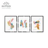 3 Piece Abstract Wall Art, Custom Picture Frames for Art, Abstract Wall Art Set thumbnail-3