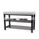 Customized Multi Design Storage Metal Shoe Rack Half-PU Foldable Storage Chair Saving Place in Doorway thumbnail-5