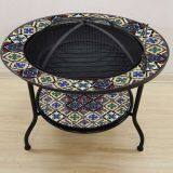 Outdoor Metal Brazier Square Table Firepit Garden Patio Heater/BBQ/Ice Pit With Waterproof Cover (Fire Pit & Grill) thumbnail-4