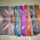 S302 Popular chiffon printed muslim long scarf 2011