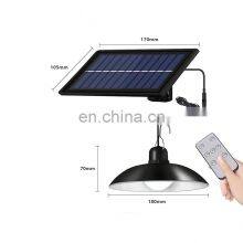 Outdoor Ip65 Waterproof Solar Pendant Light 3.7V Lithium Battery Chandelier LED Bright Bulb Lamp With Remote Control