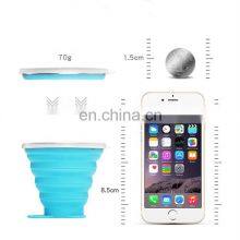 Reusable Camping Silicone Collapsible Silicone Cup Rubber Coffee Cup With Lids Foldable Coffee Cup thumbnail-3