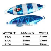 JOHNCOO 140G 170G 210G Slow Fall Pitch Fishing Jig Lures Saltwater Metal Flat Jig Lure Metal Hard Fishing Bait thumbnail-2