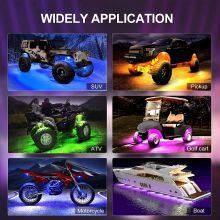 New Waterproof RGB LED Strip Light Underbody Exterior Ambient Lighting Kit Multi-colored Remote Control Car Underglow Lights thumbnail-3