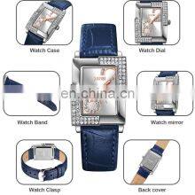 Skmei 9289 Women Wristwatches Leather Strap Diamond Dial Quartz Watce For Ladies Waterproof thumbnail-4