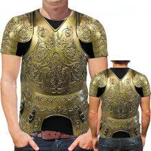 Medieval Novelty Knight Warrior Armor T-Shirt 3D Printed Short Sleeve Streetwear Harajuku Vintage Graphic Tee thumbnail-1