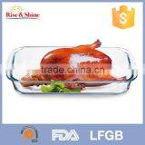 New Style Large Rectangle Quarzt Microwave Safe Glass Plate thumbnail-1