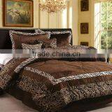 7 Pcs Gorgeous Flocking Leopard Comforter Set Bed In Coffee Color thumbnail-1