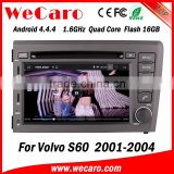 Wecaro WC-VL7060 Android 4.4.4 car stereo 2 din car radio with android system for volvo s60 with gps stereo 2001-2004