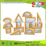 Handmade Natural Mirror Wooden rubber Acrylic Building Blocks