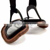 BJ-GT-008 Super Light Weight Brown Leather Tea Lens Motocross Goggles Custom thumbnail-4