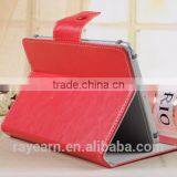 Red Color PU Universal Tablet Case With Flip Cover