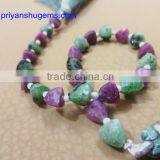Ruby Zoisite Faceted Trillion Shape Briolette Beads Straight Drilled AAA Grade Quality Natural Ruby Zoisite Gemstone thumbnail-3