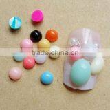 Wholesale Sweet Candy Color Nail Art Design Newest 4mm Flat Back Half Round Resin Ball Beads Pearl Nail Decoration Wheel thumbnail-4